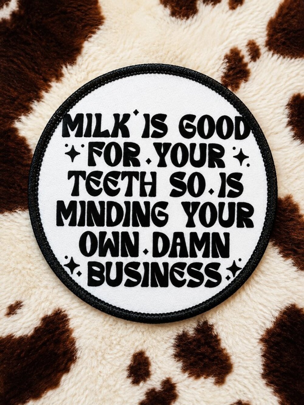 Mind Your Business Funny DYI Fabric Hat Patch Glue Iron On Sew Custom Hat Patch